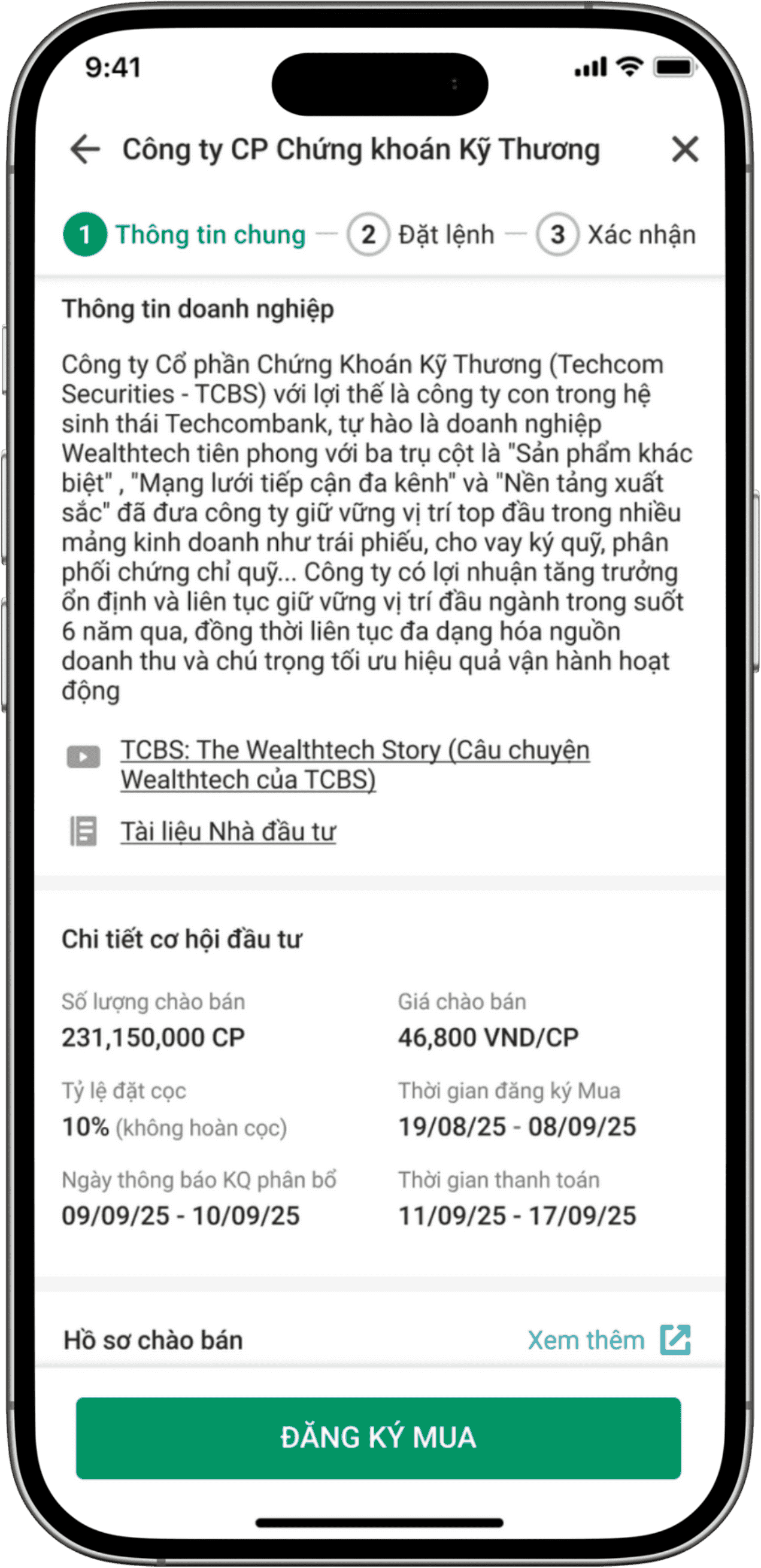 Tính năng iPO online - Đăng nhập