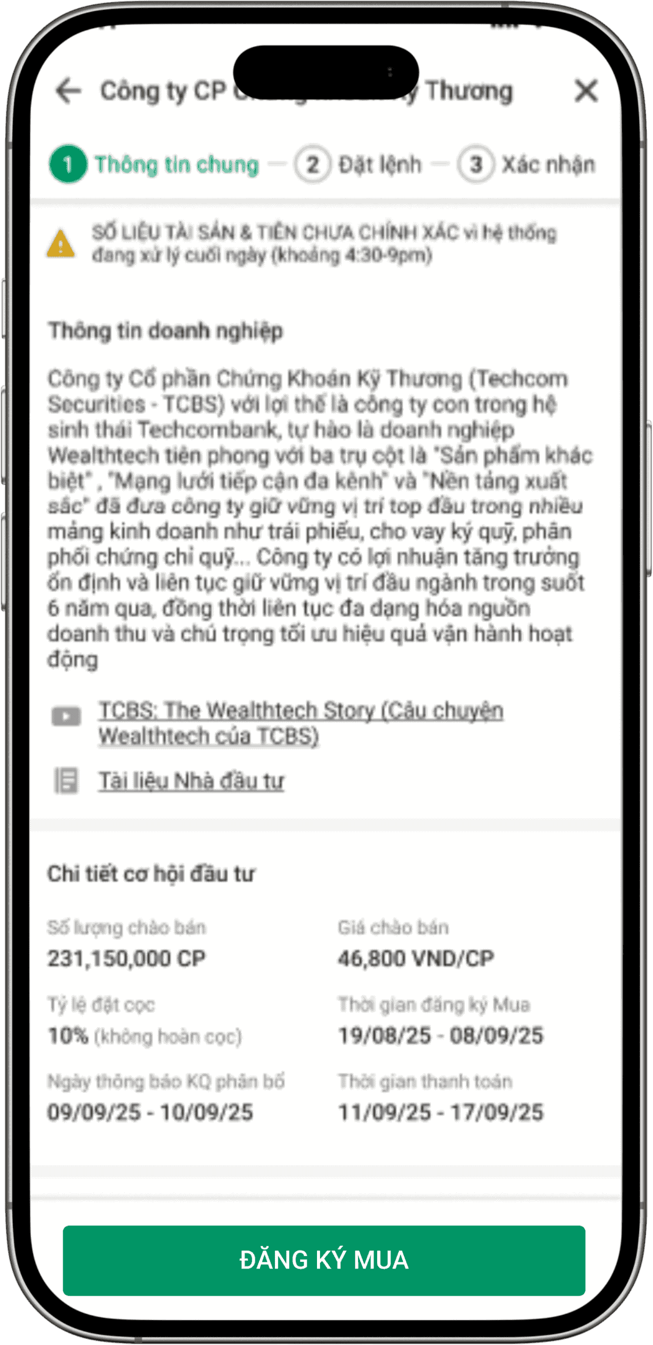 Nền tảng iPO online - Đăng nhập