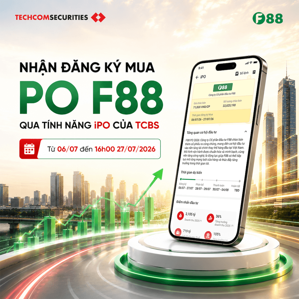 Đăng ký mua cổ phiếu F88 online trên TCInvest
